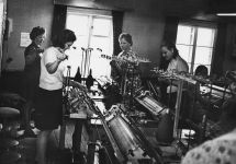 Rosma koolimajas kudumine 1966-1970 a.vasakult: Salme Ortus, Helgi Adamson, Milvi Lukats, Linda Valli